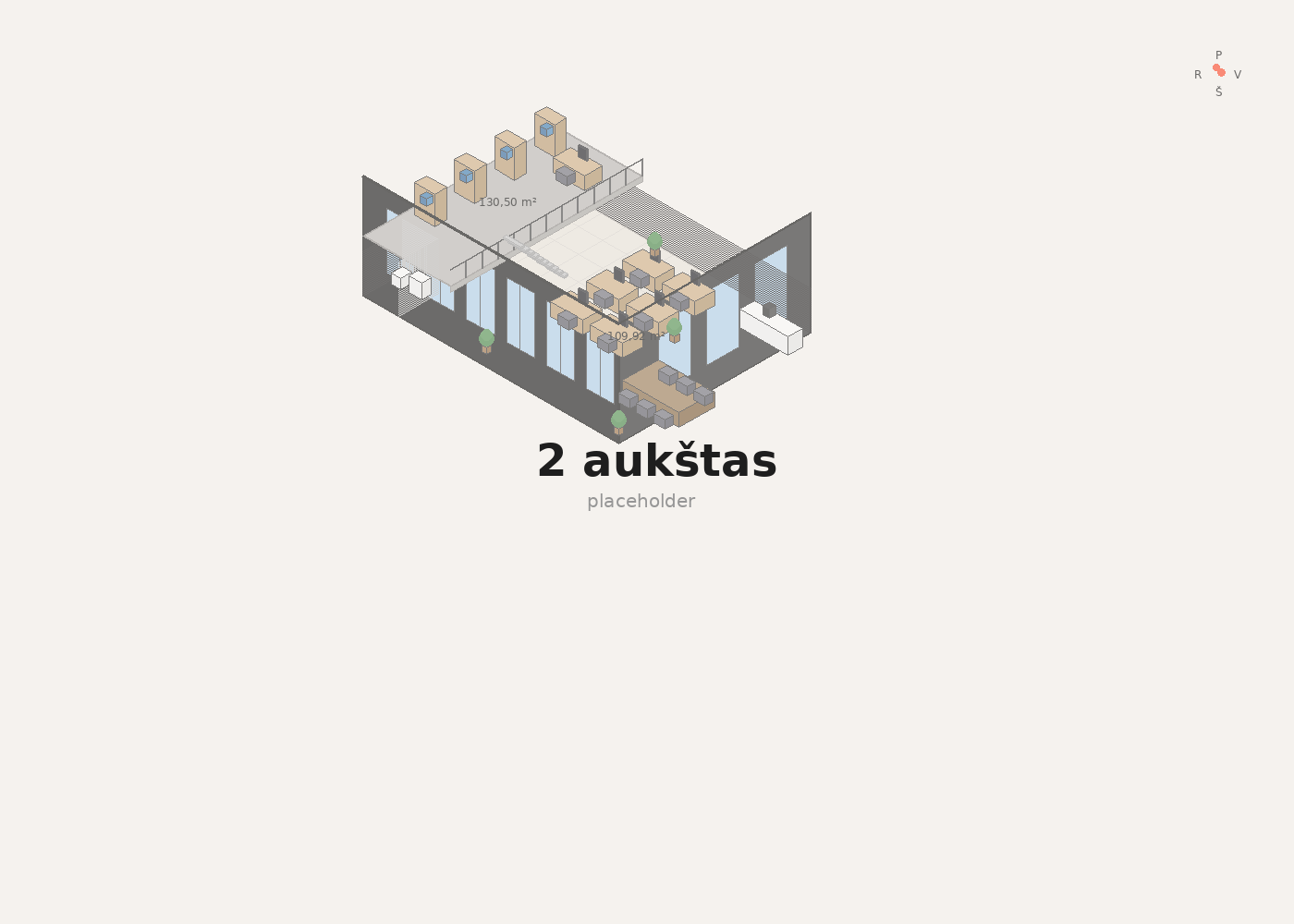 2 aukštas 3D planas